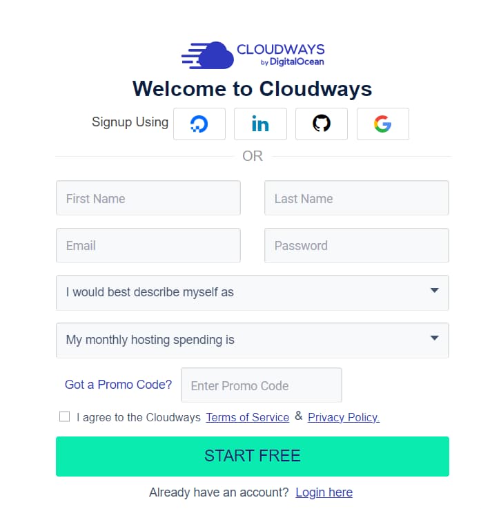 cloudways login